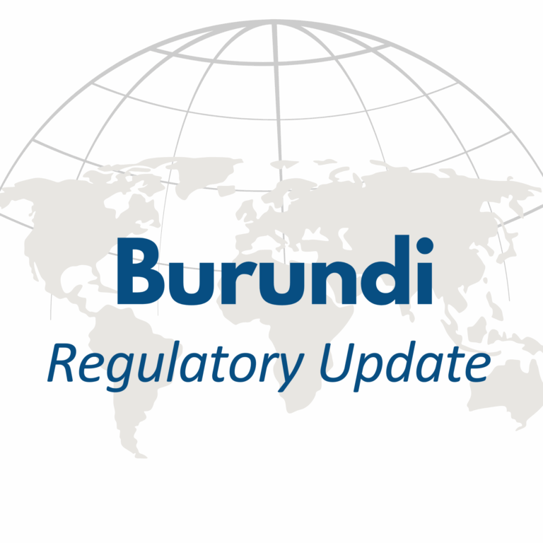 Burundi Regulatory Update