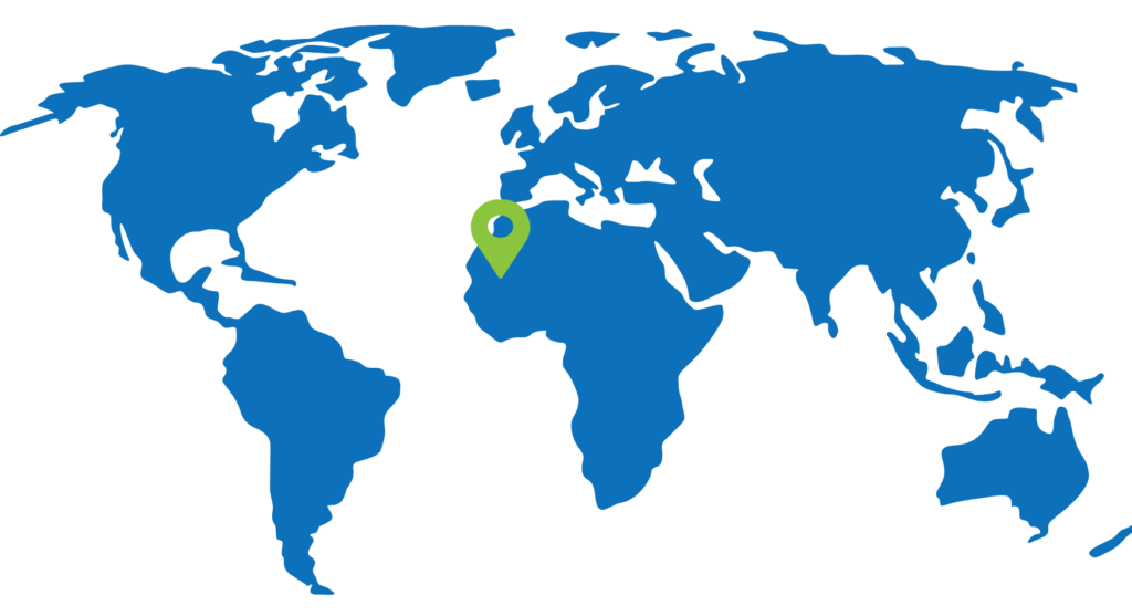 Mauritania on world map
