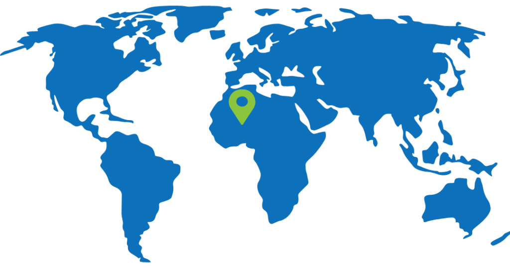Niger on world map