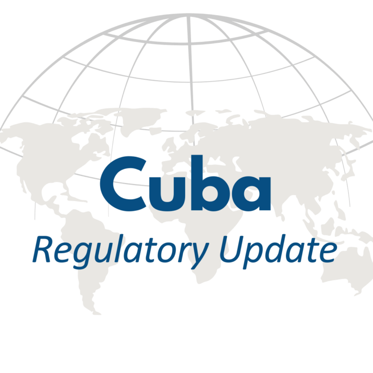 Cuba regulatory updates