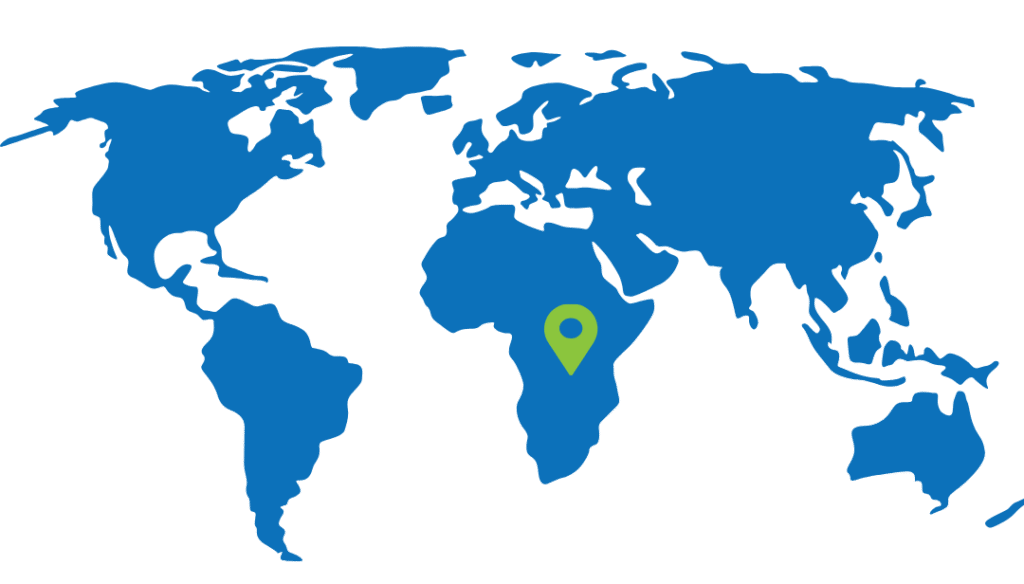 rwanda on world map
